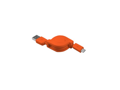 Sbs Cable Retractil Usb Micro Usb Naranja 0 8m
